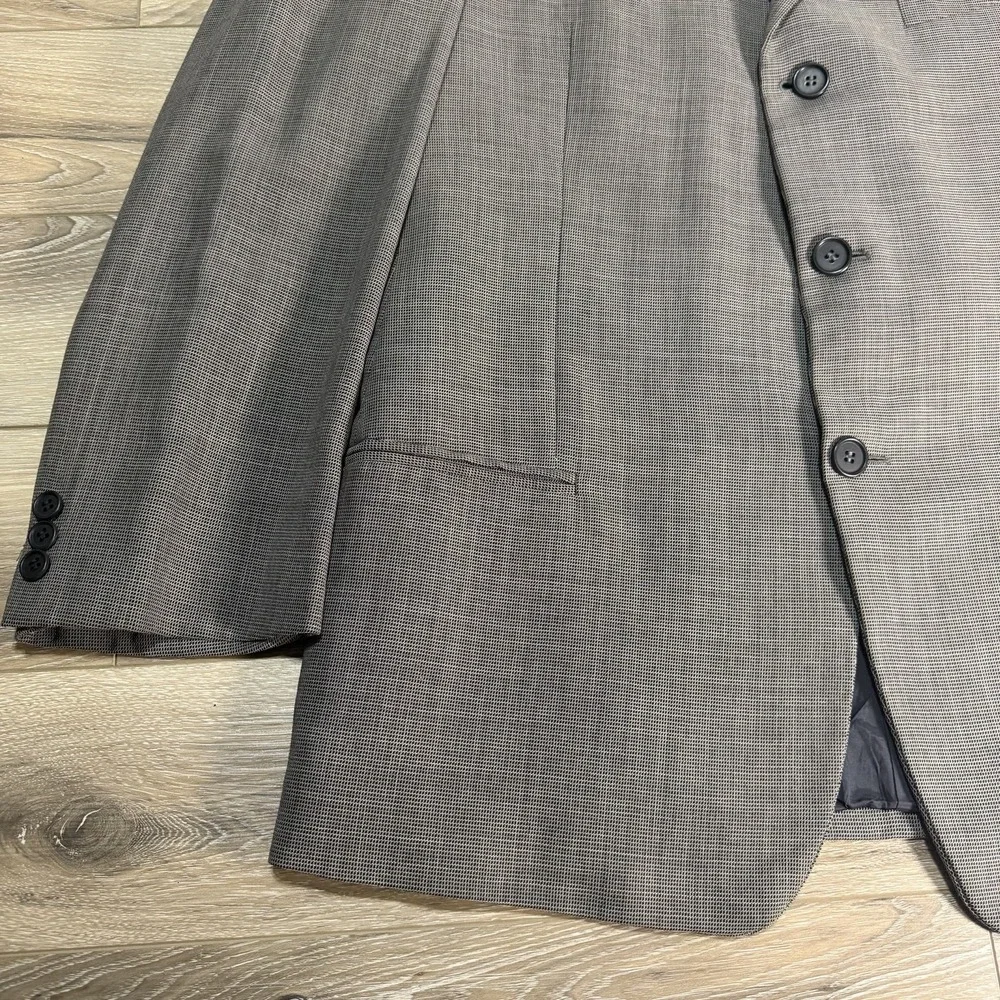 VTG 90s Giorgio Armani Mani 44L Grey Blazer Jacket Sport Suit Coat Wool
